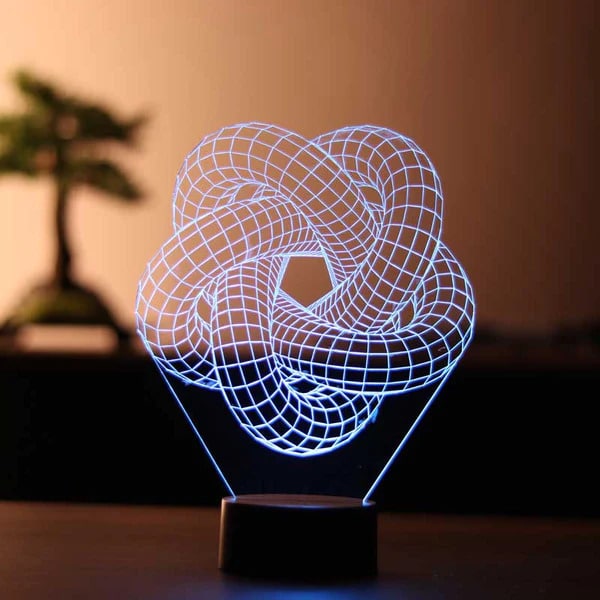 Lézerrel Vágott 3D Torus Spirál Kreatív Dekoráció