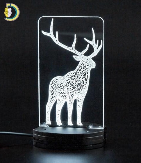 Kiváló minőségű Karácsonyi Szarvas Akril 3D Világítás