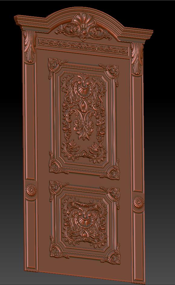 Ajtó 3D STL Modell CNC Marógéphez