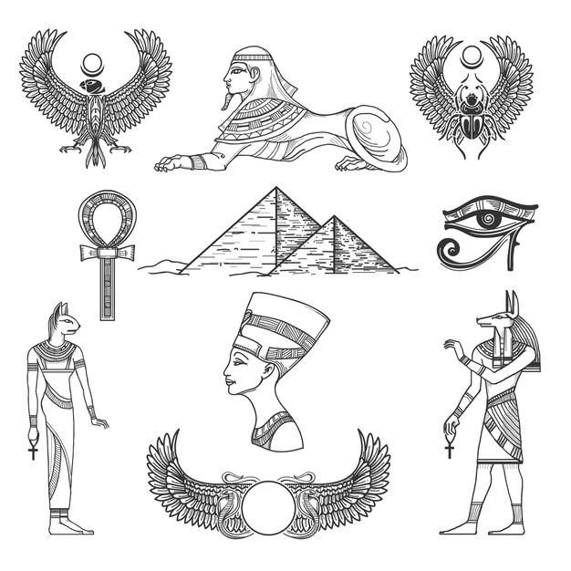 Egyiptomi Vektor Szett