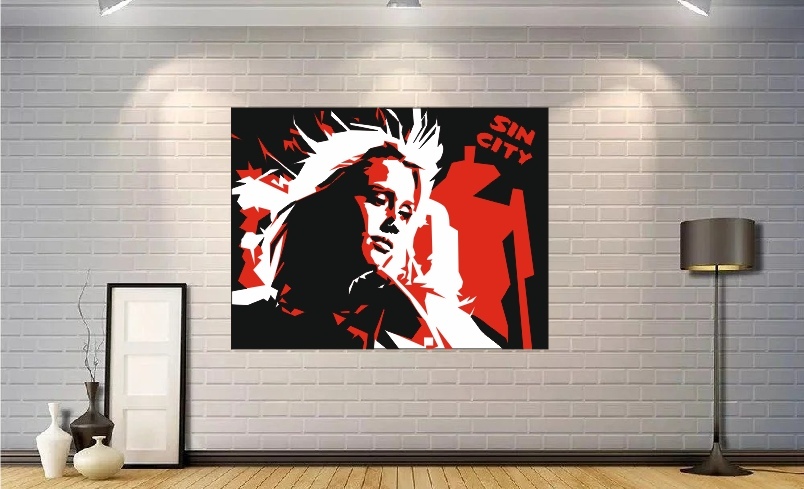Többrétegű panel makett a Sin City témájában