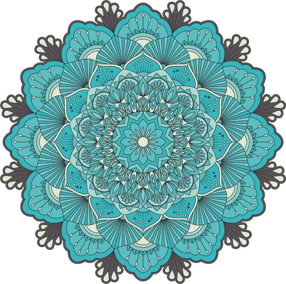 Retro Zöld Mandala